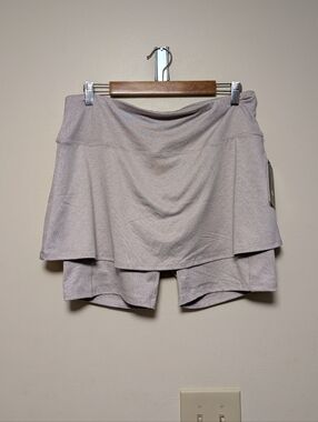 Harmony Balance Skort Built In Shorts Taupe L NWT